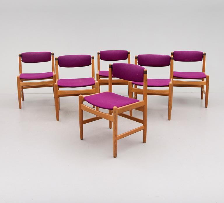 STOLAR, 6 st, "Shaker", Børge Mogensen, Karl Andersson, 1900-talets mitt.