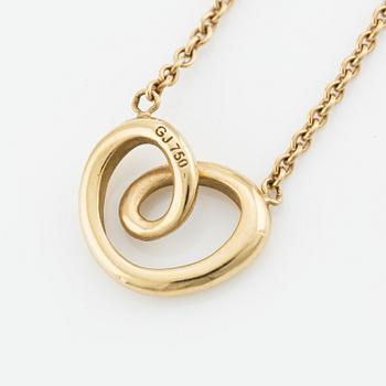 Georg Jensen, pendant with chain in 18K gold, contemporary.