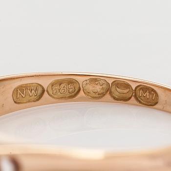 A 14K gold ring, with spinels and a yellow diamond. Westerback, Helsinki 1965.