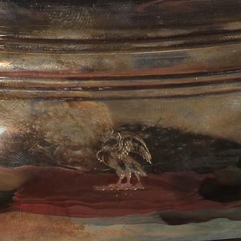 SKÅL SAMT GRÄDDKANNA, silver, London 1814 resp sent 1800-tal.