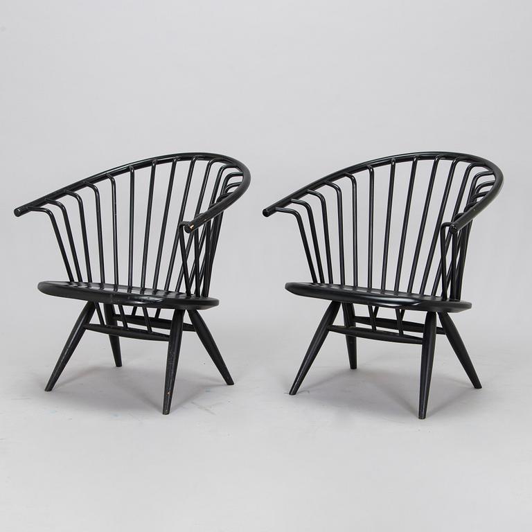 Ilmari Tapiovaara, a pair of 1960s 'Crinolette' chairs, Asko, Finland.