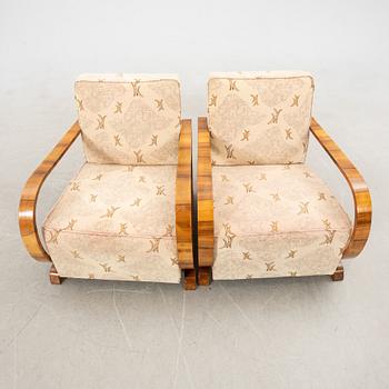 Fåtöljer, ett par, Art Deco, 1900-talets första hälft.