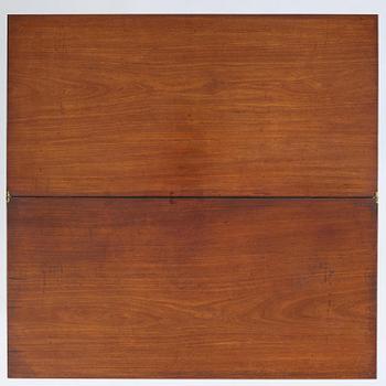 A late Gustavian mahogany cards table, Stockholm, late 18th century.