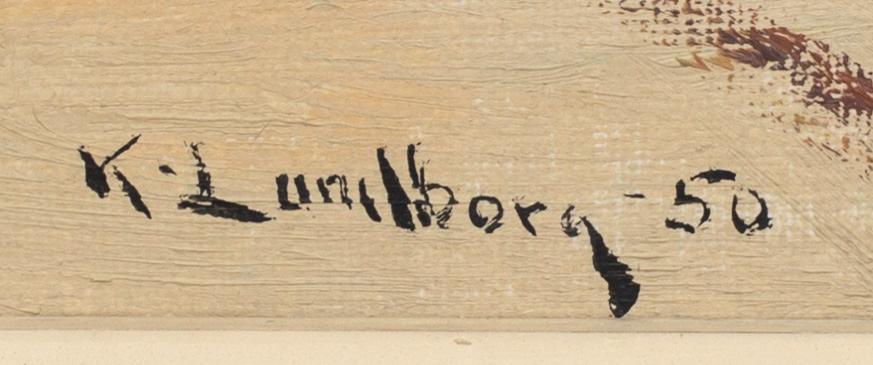 KARL LUNDBORG, oil on canvas, signed -50.