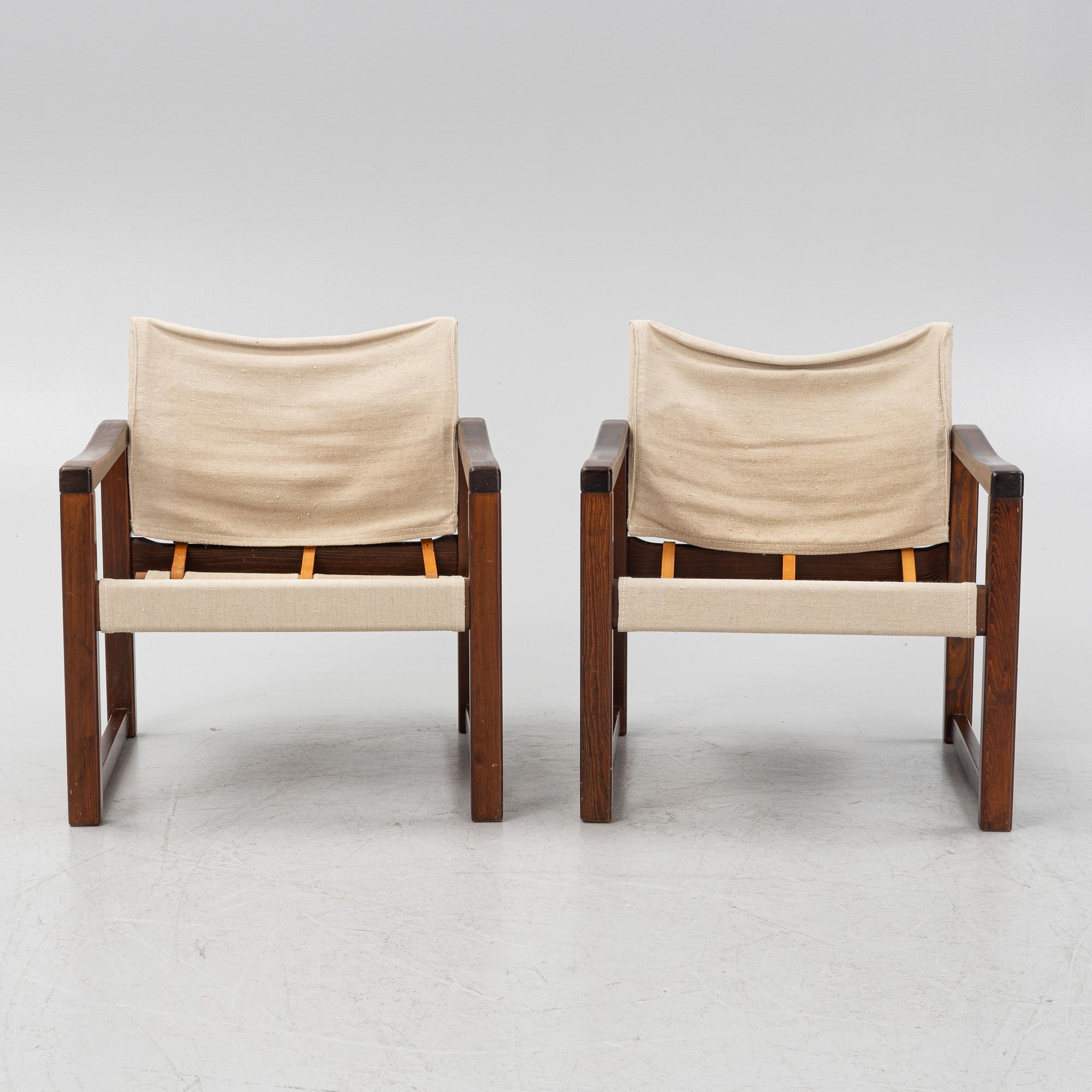 Karin Mobring, fåtöljer ett par, "Diana", för IKEA, 1970-tal.