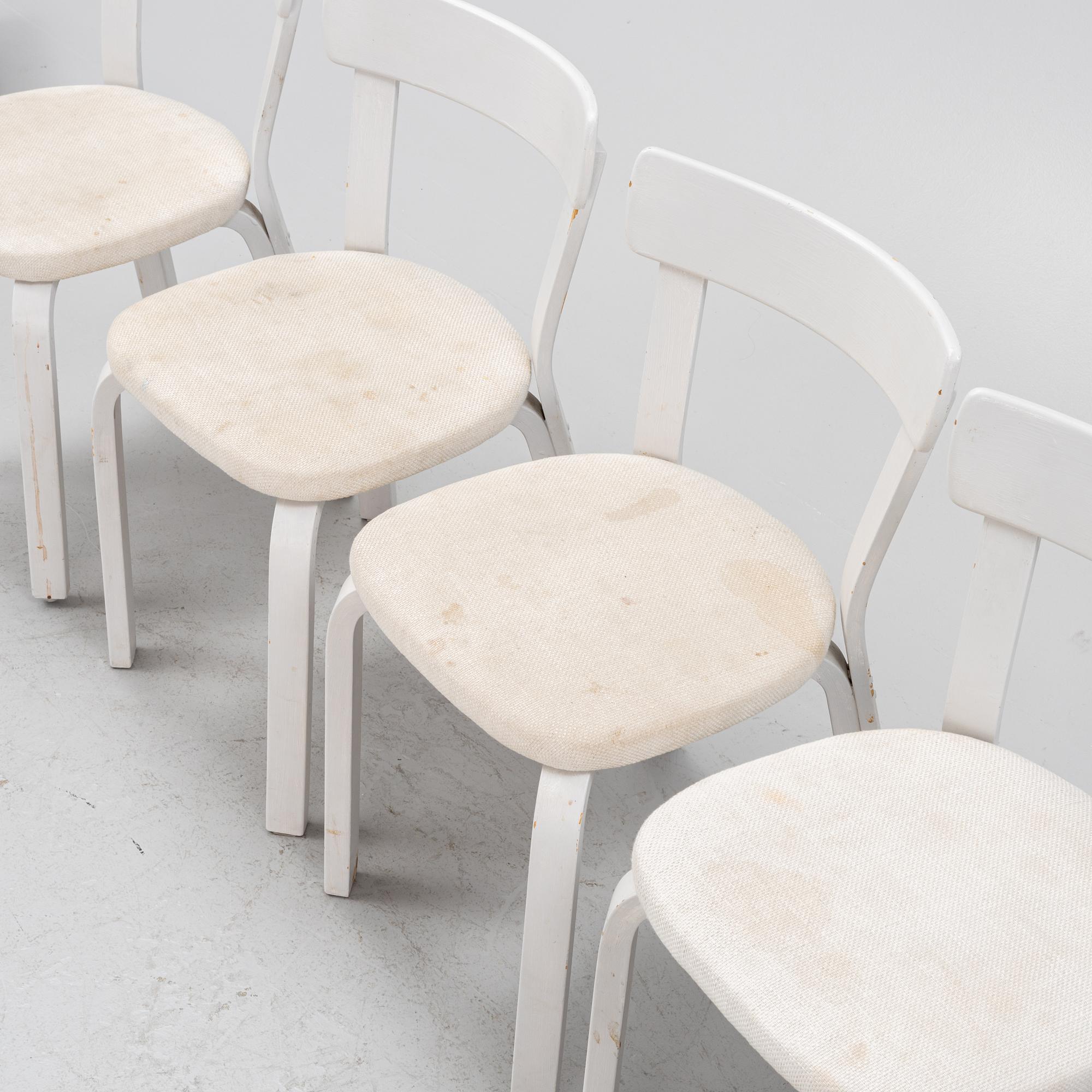 Alvar Aalto, stolar, 4 st, modell 69, Artek, Finland.