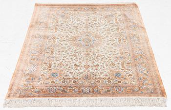 Rug, Old Ghom Central Persia, Signed Abbas Janshidi, c. 150 x 93 cm.