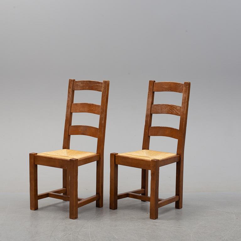 MATGRUPP, 10 stolar + bord,  1980/90-tal.