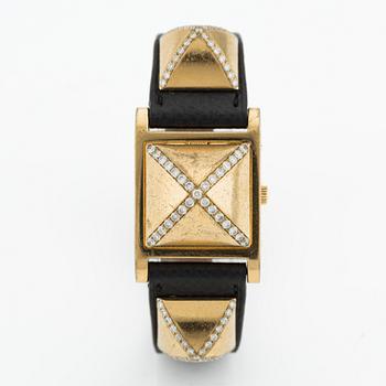 Hermès, Paris, Medor, wristwatch, 23 x 23 (32) mm.