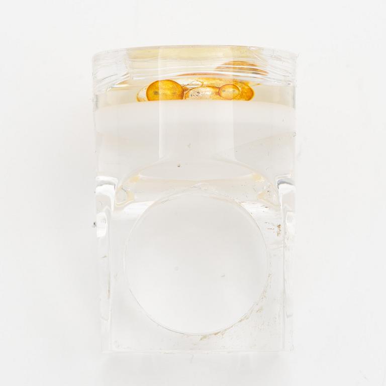 Siv Lagerström, three rings, acrylic plastic, 1970s.