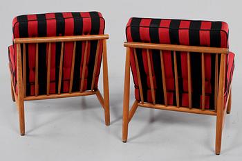 FÅTÖLJER, ett par, Alf Svensson, Dux, 1950-tal.