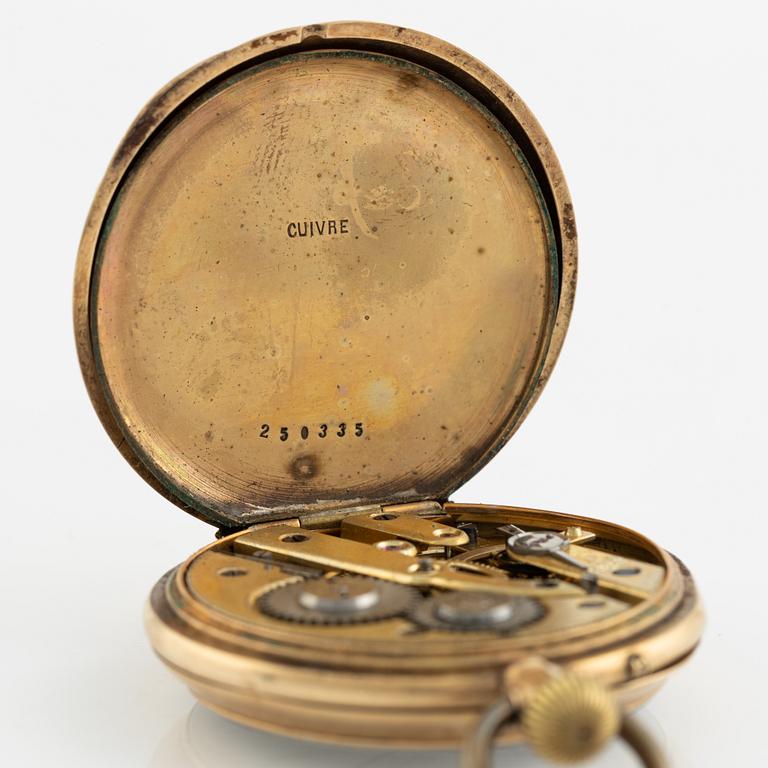 Pocket watch, 14K gold, 37 mm.