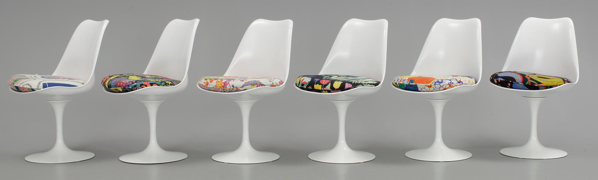 STOLAR, 6 st, "Tulip", Eero Saarinen, Knoll International, inköpta 2008.