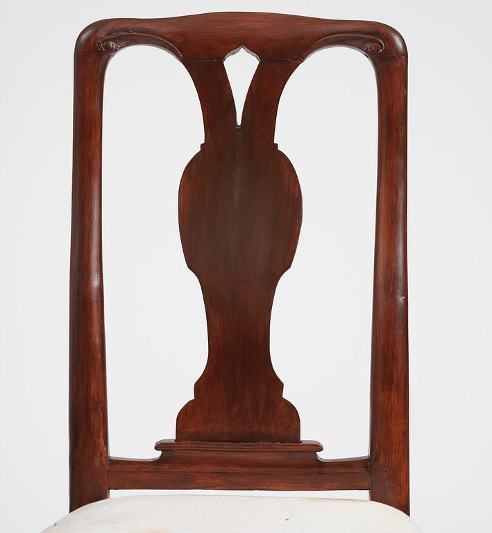 Stolar, sex stycken, Stockholmsarbeten, 1700-taleta senare del, Rokoko.