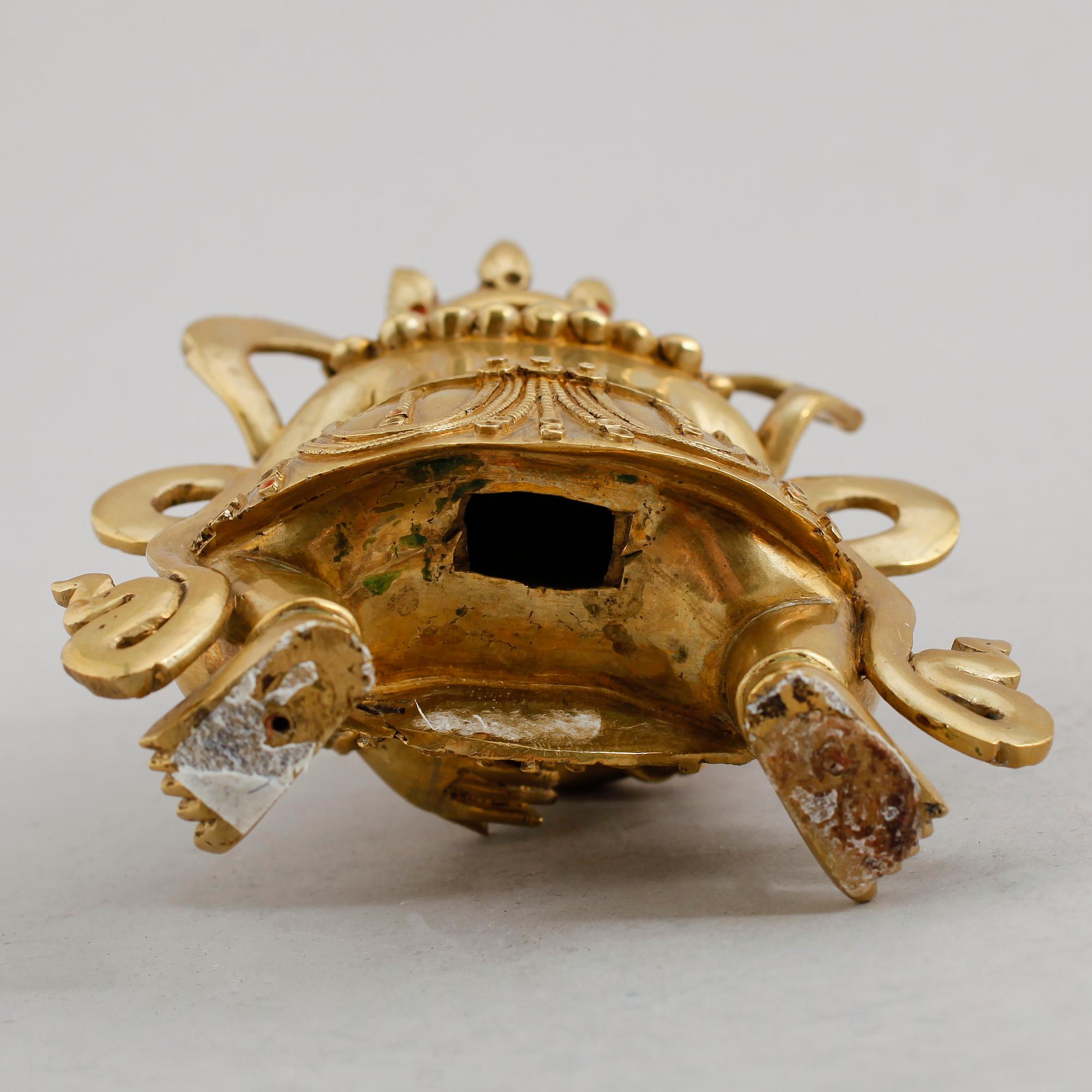 FIGUR, förgylld mässing, orientalisk, 1900-talets första hälft.