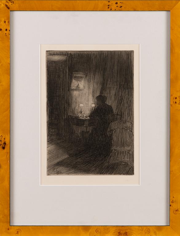 HUGO SIMBERG, etching, signed and dated 1914 in the plate.