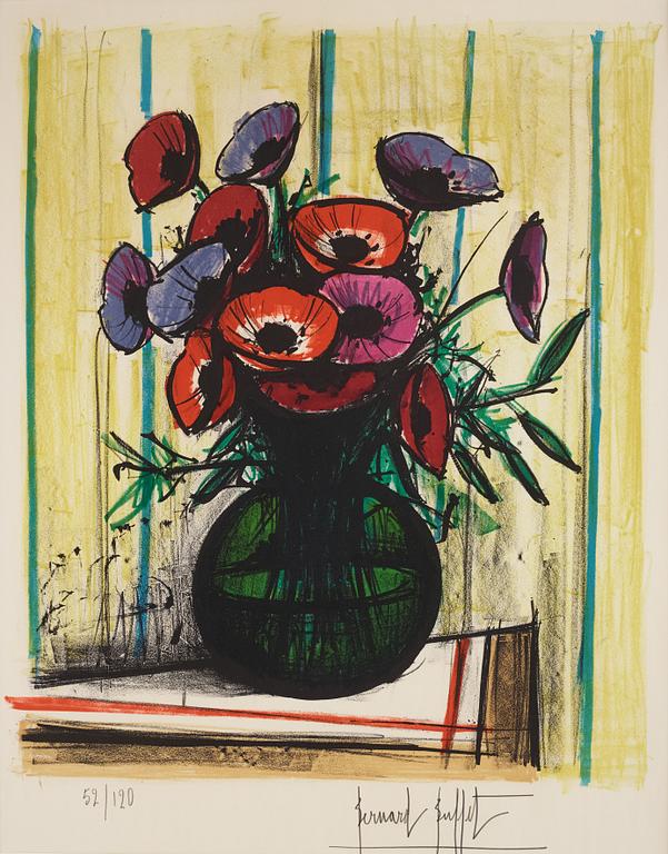 Bernard Buffet, 'Les anémones'.