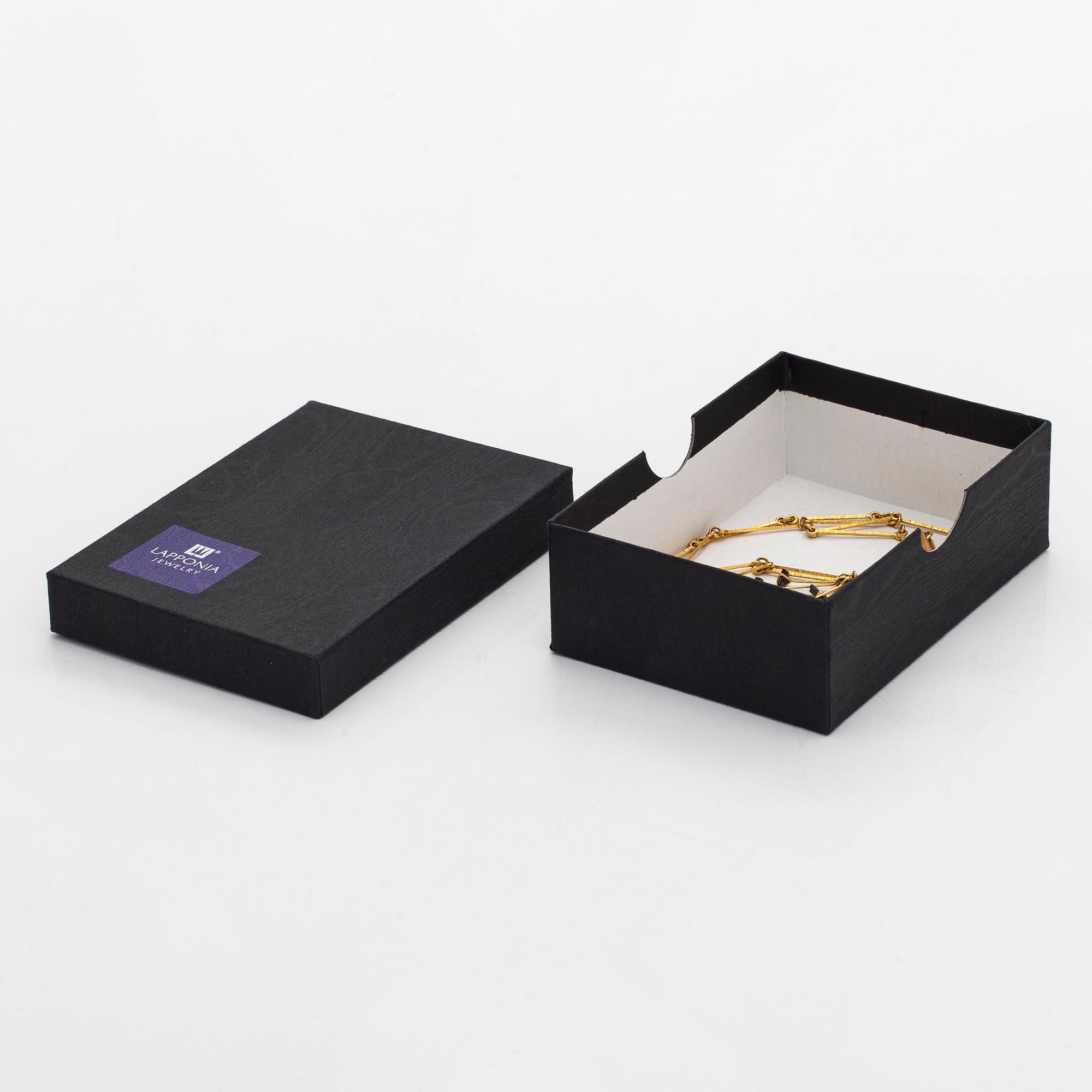 Björn Weckström, kaulakoru, "Semiramis", 14K kultaa ja turmaliineja. Lapponia 1973.