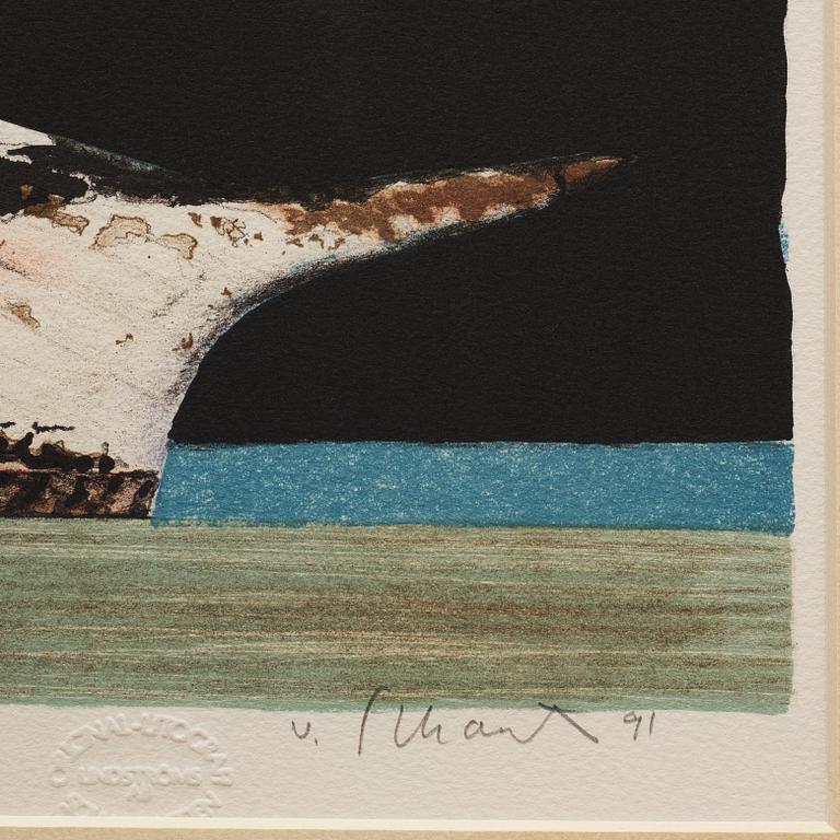 Philip von Schantz, lithograph in color, signed and dated 41/150, dated -91.