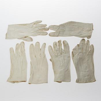 ETUI FÖR HANDSKAR, rött skinn, ca 1900.