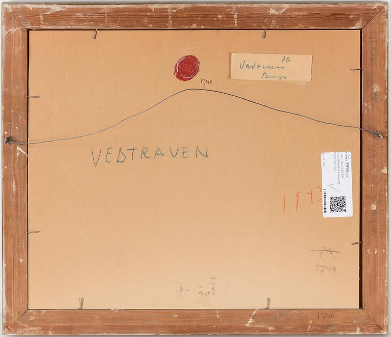 ERIC HALLSTRÖM, blandteknik på papper. Signerad.