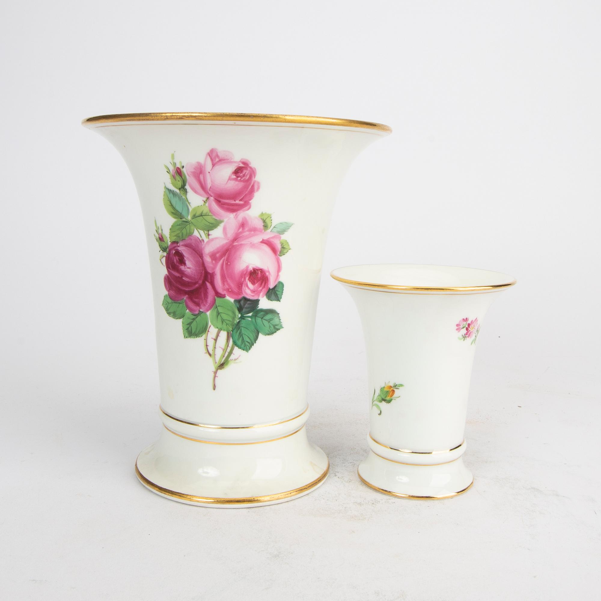 Vaser 2 st. Meissen 1900-talets första hälft.