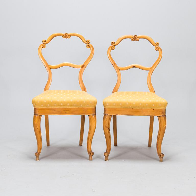 A pair of rococo revival chairs. Latter part of 19th century.