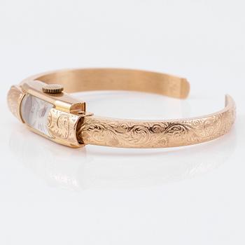 ARMBANDSUR, 18K guld, Candino, total vikt inkl urverk ca 12 g.