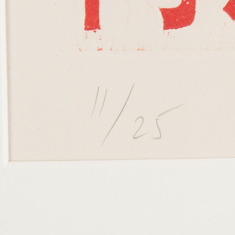 NAVIN RAWANCHAIKUL, "Navinism", woodblock print on paper. ed. 11/25, 2007.