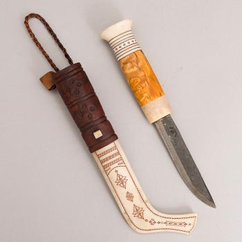 TORE SUNNA, A Sami knife, signed T. Sunna, Vettasjärvi, Sweden.
