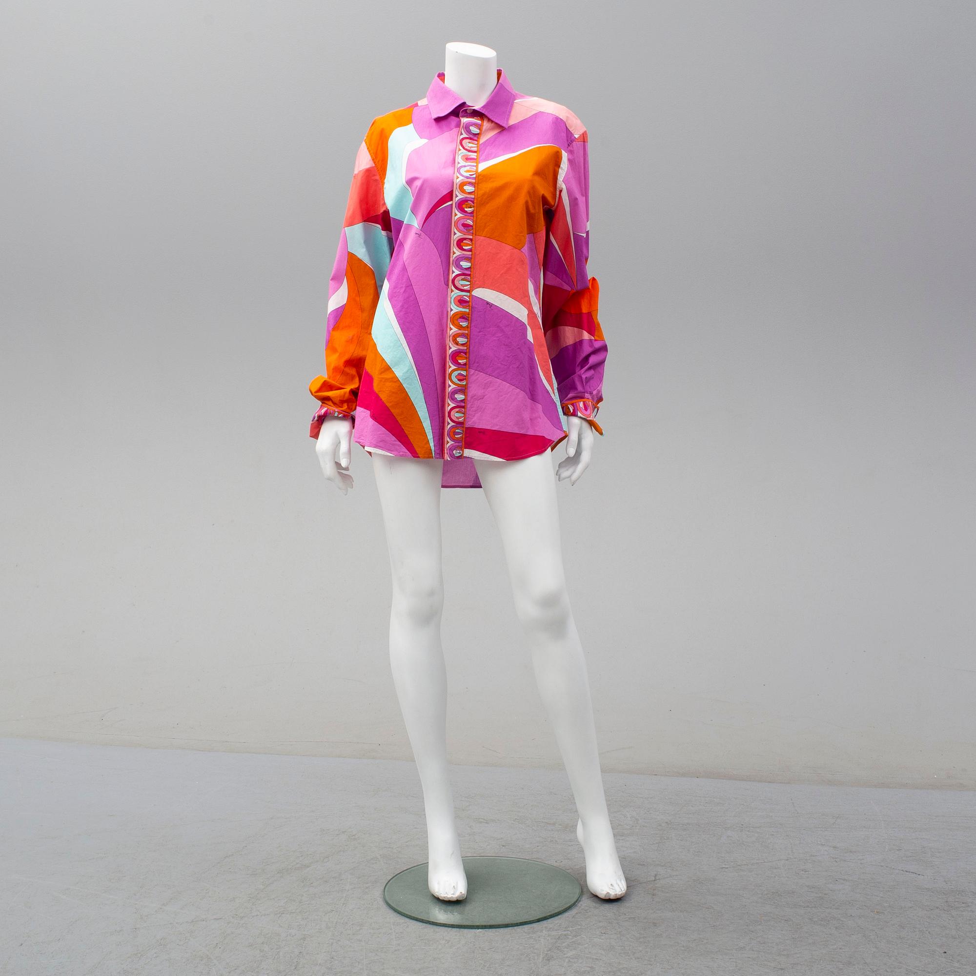 EMILIO PUCCI, a printed cotton shirt, size XL.