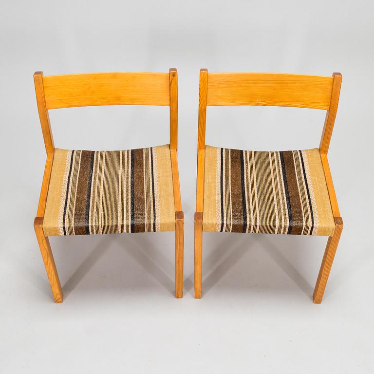 Eero Aarnio, ruokapöytä ja tuoleja, 6 kpl, "Pine", Asko 1960-luku.