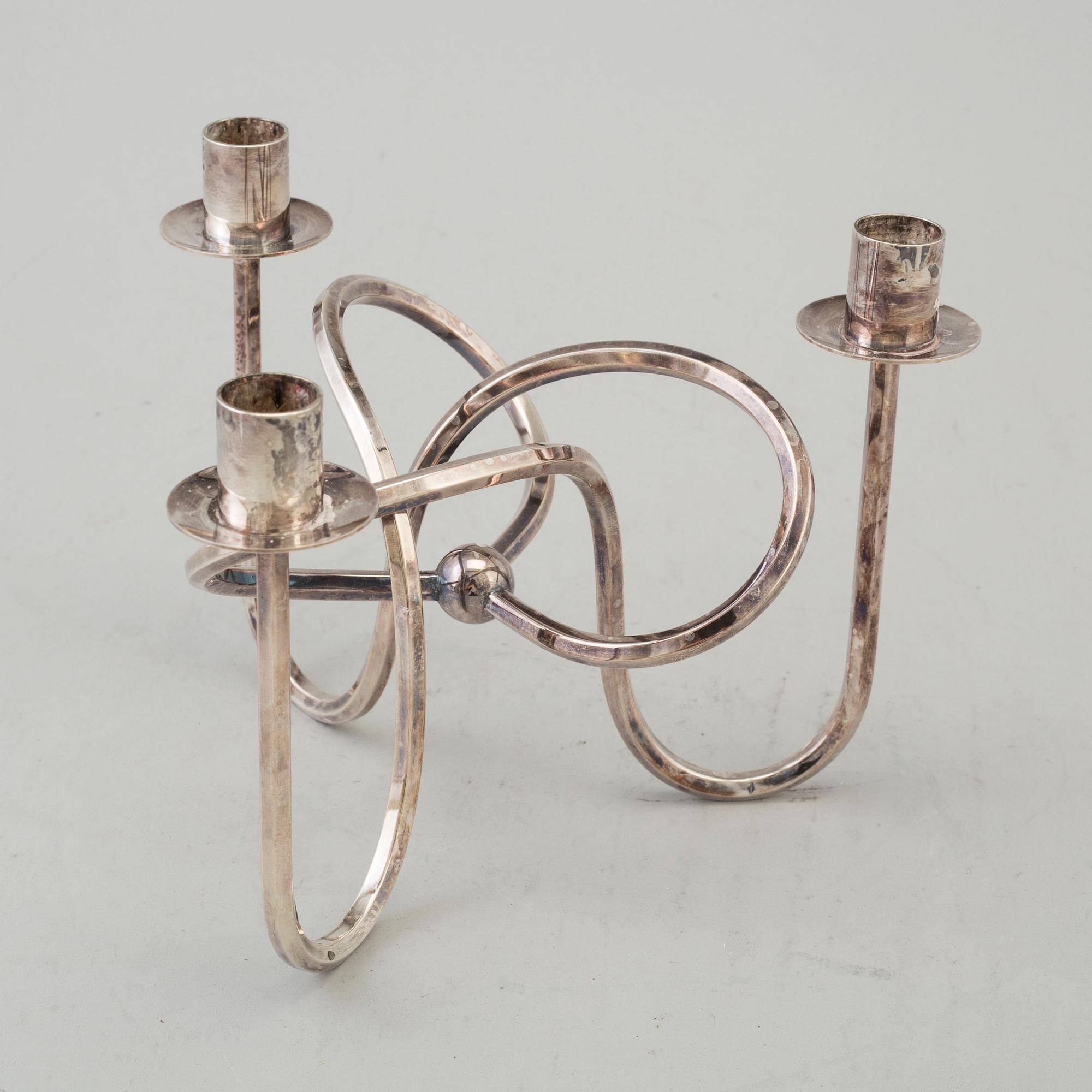 JOSEF FRANK, kandelaber, "Vänskapsknuten", Firma Svenskt Tenn, formgiven 1938.