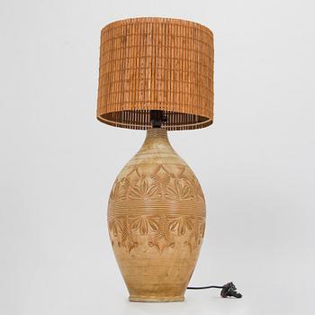 A mid-20th century stoneware table lamp, manufacturer Kera.