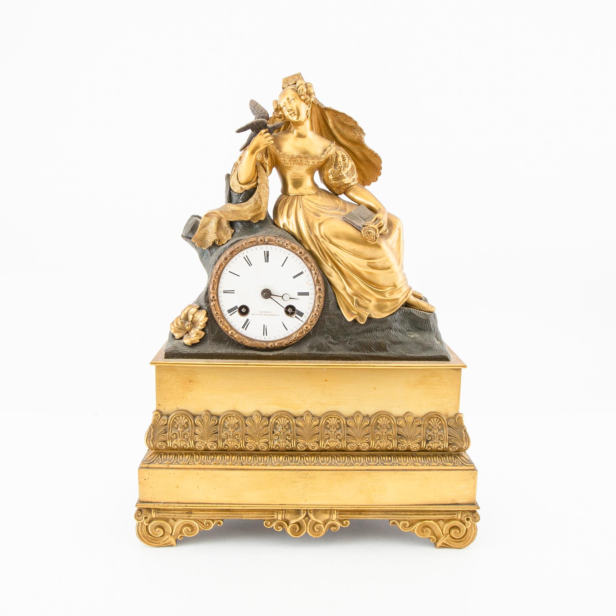 Mantel clock, late Empire period, mid/second half of the 19th century.