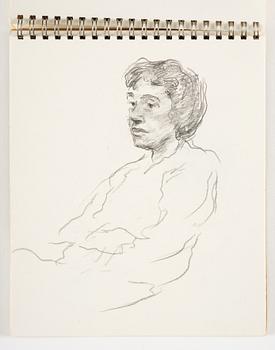 Lotte Laserstein, 4 skissböcker med blyertsteckningar.