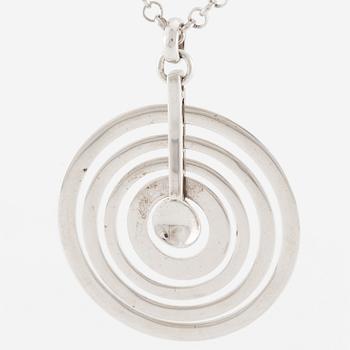 Tapio Wirkkala, pendant with chain "Silvermoon", sterling silver, for Kultakeskus.