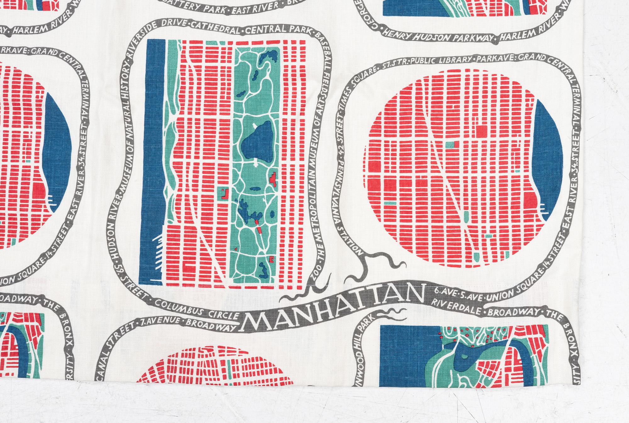 Josef Frank, curtains, a pair, "Manhattan", Svenskt Tenn.