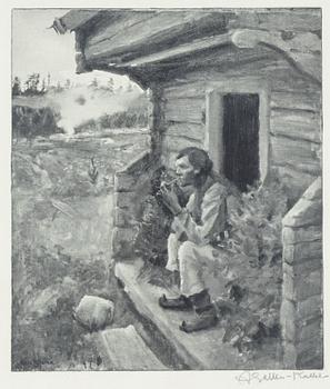 Akseli Gallen-Kallela, heliogravure, signed.