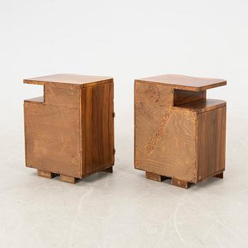 Bedside tables, a pair, Art Deco style, 20th century.