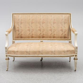Sofa, by Johan Hammarström (master in Stockholm 1794-1812), Late Gustavian, circa 1800.