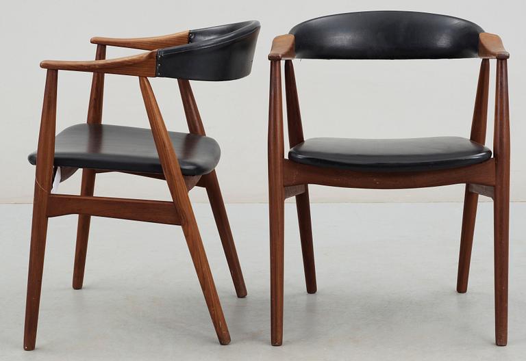 KARMSTOLAR, ett par, sannolikt Danmark, 1950-/60-tal.
