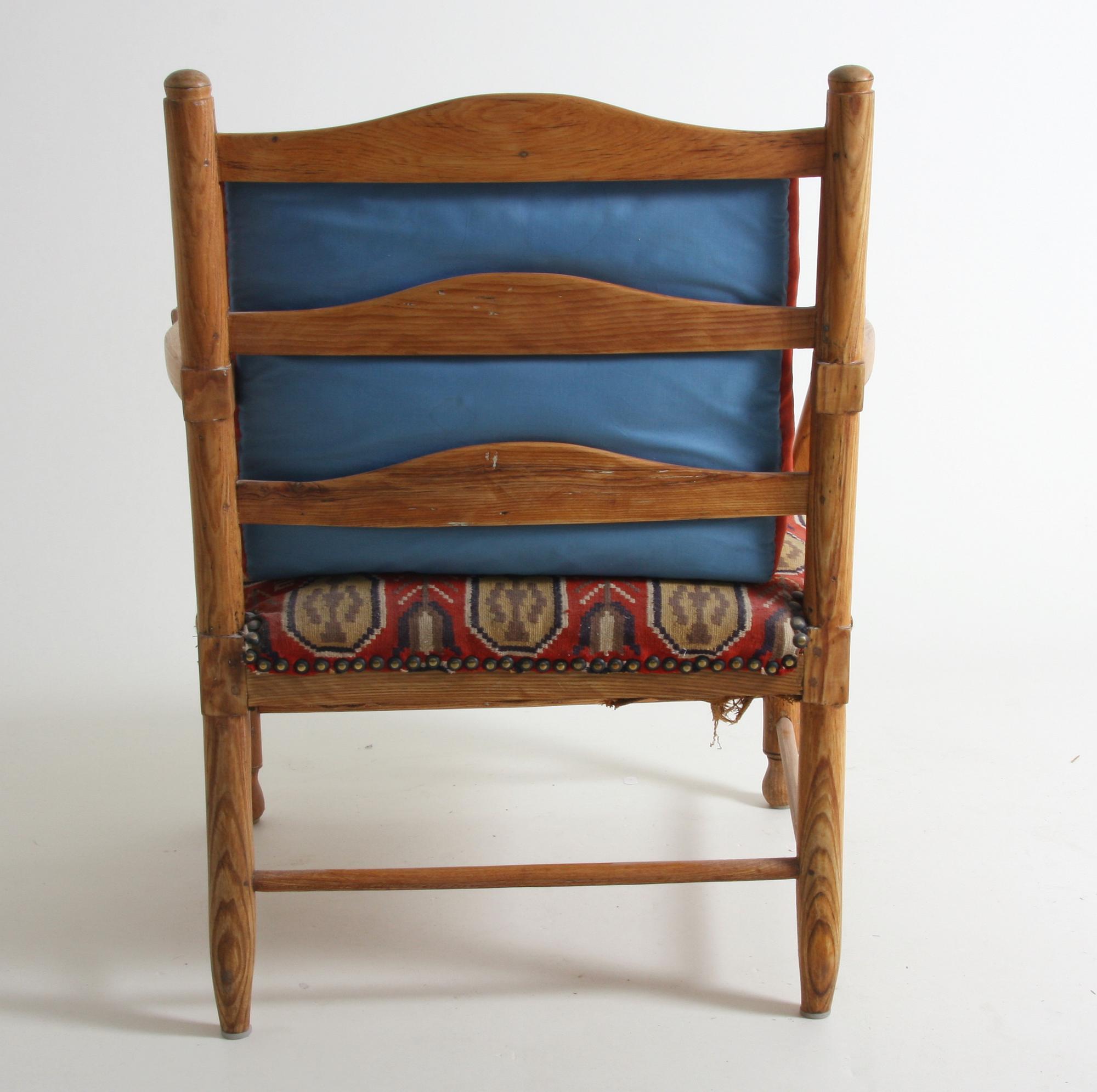 KARMSTOL, sengustaviansk sk. Gripholmsfåtölj, 1700-talets slut.