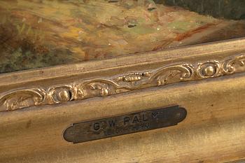 Gustaf Wilhelm Palm, Okänd konstnär, Vy mot Stockholm från öster, ca 1860.