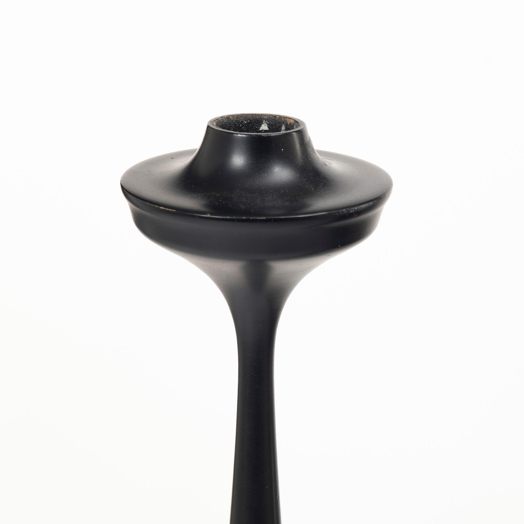Laurids Lønborg, candlesticks, 3 pieces, Denmark, mid-20th century.