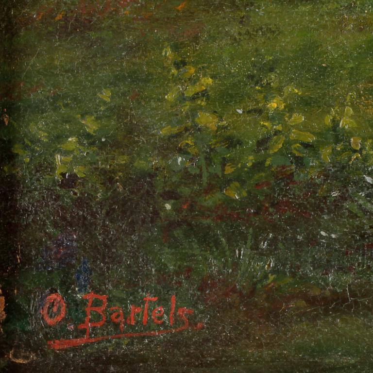 OKÄND KONSTNÄR, olja på duk, sign O. Bartels.