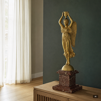 An Empire style candelstick, late 19th century.
