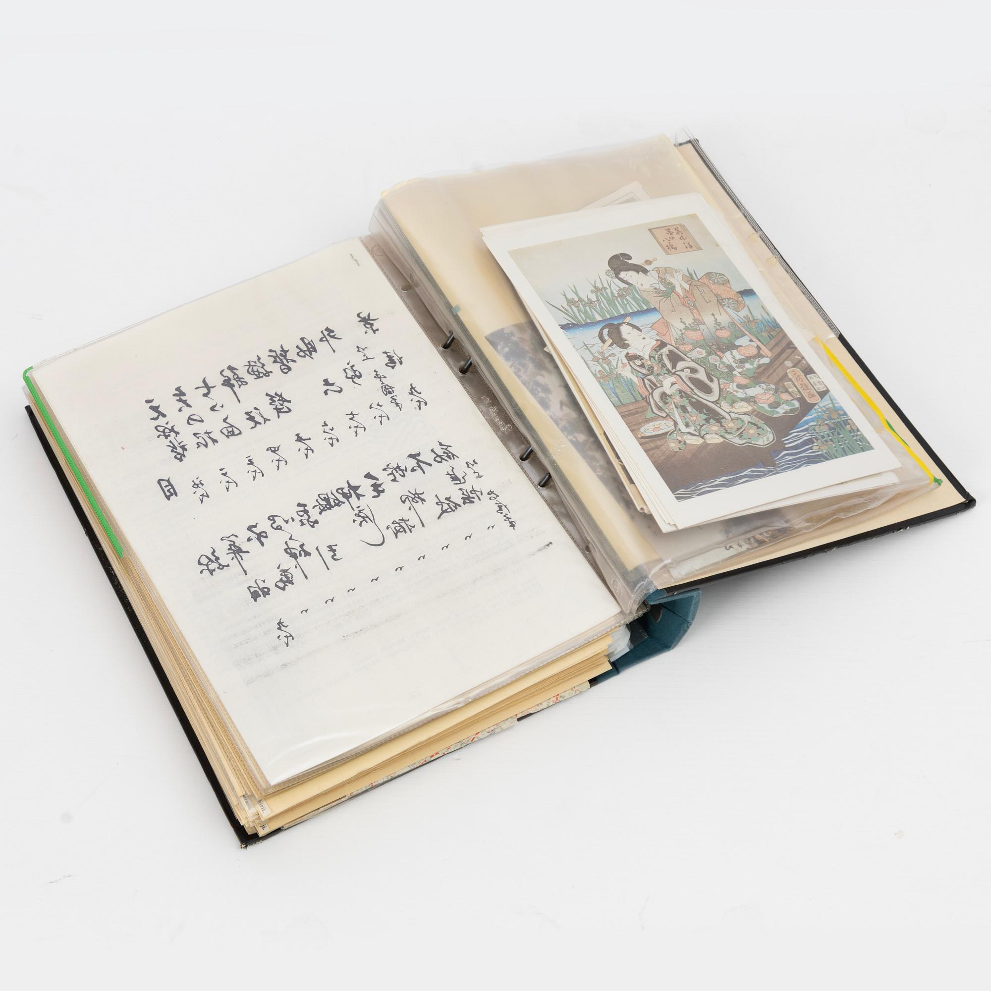 A collection of woodblock prints, mid/late 20th century.