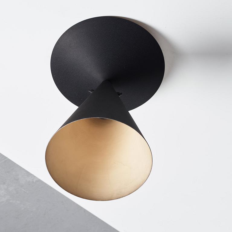 Bertil Brisborg, a black lacquered ceiling light, Nordiska Kompaniet, Stockholm 1950's.