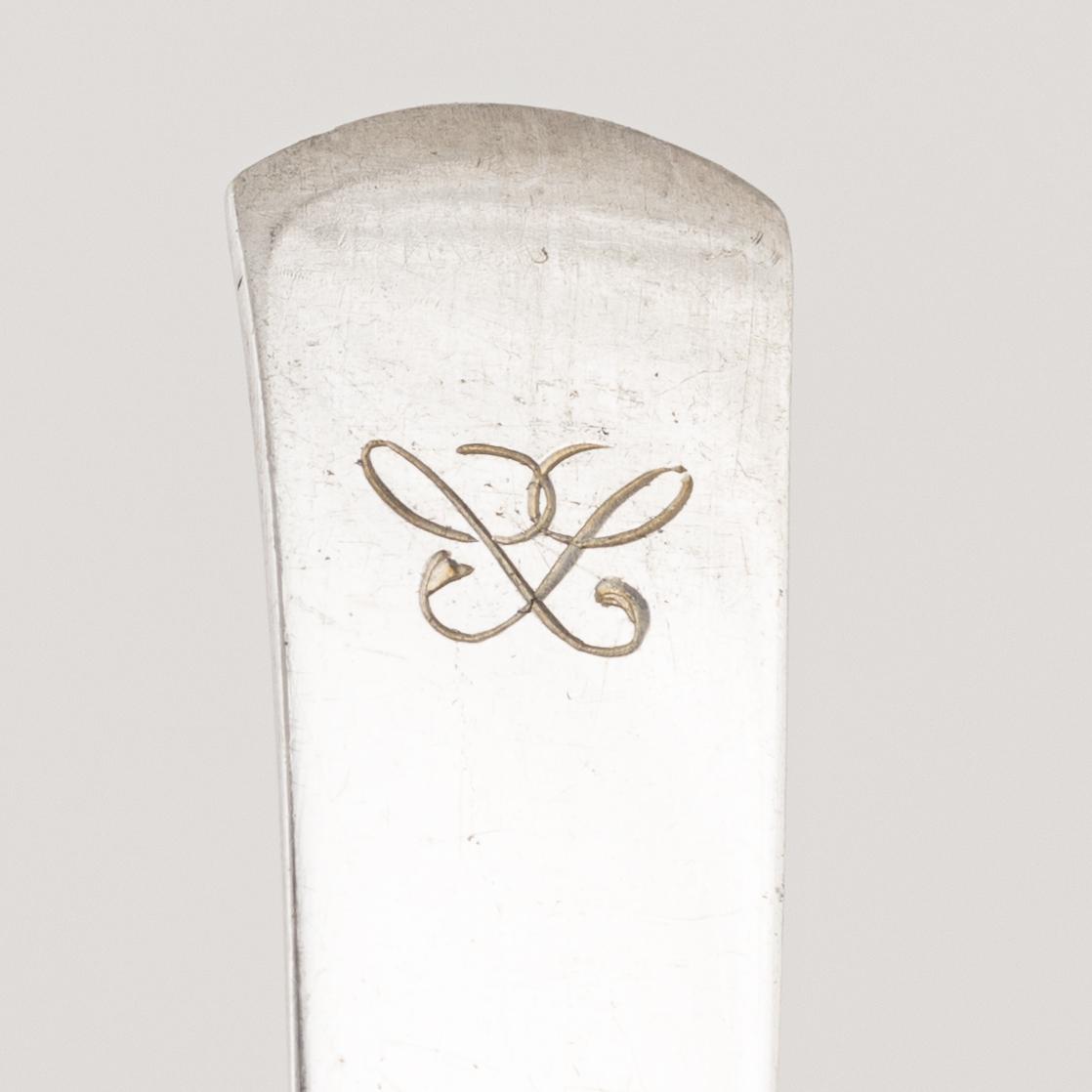 Jacob Ängman, smörgåsbestick, 24 delar, silver, "Rosenholm", GAB, bl a Stockholm 1950.